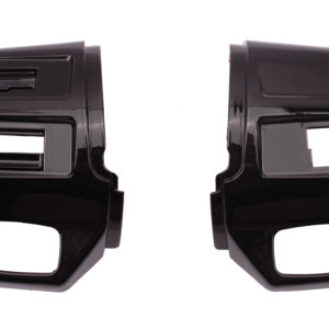 Kappen voor stuur-/lichtschakelaar links + rechts in glans zwart (stylingkit / -set) | Vespa Primavera  (-'18) / Sprint (-'18)