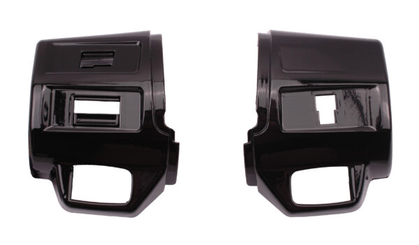 Kappen voor stuur-/lichtschakelaar links + rechts in glans zwart (stylingkit / -set) | Vespa Primavera  (-'18) / Sprint (-'18)