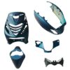 Beplatingsset mat donkerblauw / blue | Passend op Piaggio Zip 2000 / Zip SP / Zip 4T - Heeft SP-neus