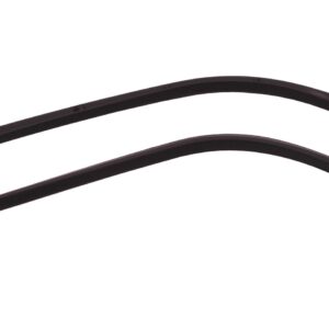 Sierlijst / sierstrip / zijstrips voor treeplank / voetenplaat (2-delig) in mat zwart (stylingkit / -set) | Vespa Primavera / Sprint