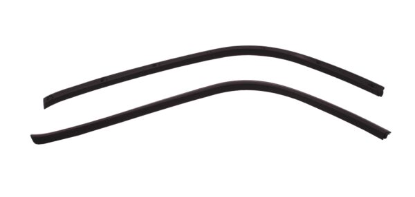 Sierlijst / sierstrip / zijstrips voor treeplank / voetenplaat (2-delig) in mat zwart (stylingkit / -set) | Vespa Primavera / Sprint