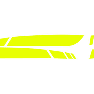 Stickerset bestaande uit originele fluorescerende gele striping voor zijvlak | Vespa Sprint / Primavera