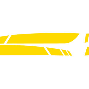 Stickerset bestaande uit originele gele striping voor zijvlak | Vespa Sprint / Primavera