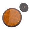 REFLECTOR ROND 60MM ORANJE MET 6MM TAPEINDJE