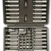 <p>Assortiment van 52 bits (sleuf / Philips / Pozidriv / Inbus / Torx) met 10mm en 2 toebehoren.</p>