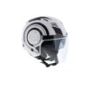 Vito Isola jethelm glans wit zwart - Maat XS