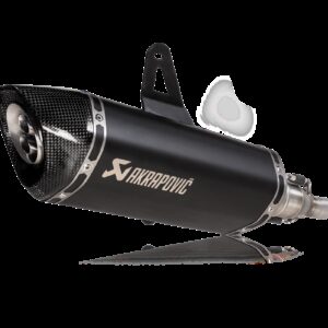 Slip-on zwart geanodiseerd met carbon eindkap | Italjet Dragster 125 / 200