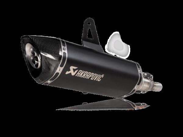 Slip-on zwart geanodiseerd met carbon eindkap | Italjet Dragster 125 / 200