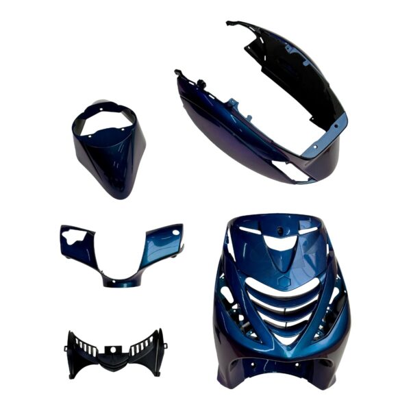 Beplatingsset Blue / Purple Chameleon / Blauw / Paars Kameleon met glans finish. Passend op Piaggio Zip