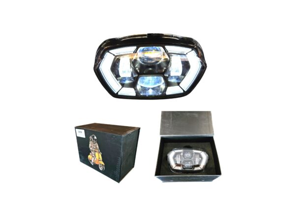 Custom LED - koplamp projector v2 Aplus passend op vespa sprint