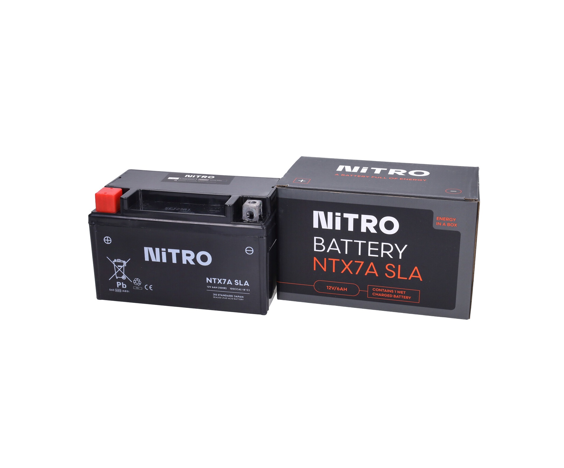 Accu nitro ntx7a-bs ytx7a-bs sla gel peugeot-4t, sco kymco 4t, sco china 4t, sco sym 4t