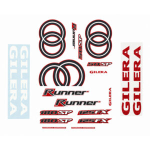 Stickerset compleet chroom Gilera Runner SP PRO  50cc 125cc 180cc 20-delig